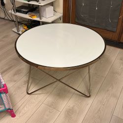 Modern White Glass Coffee Table