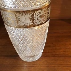Cut crystal vase