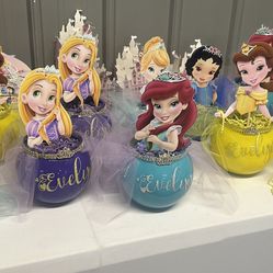 Centros De Mesa Para Fiesta- Princesas 