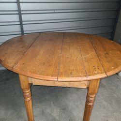 Vintage Wood Foldable Round Table