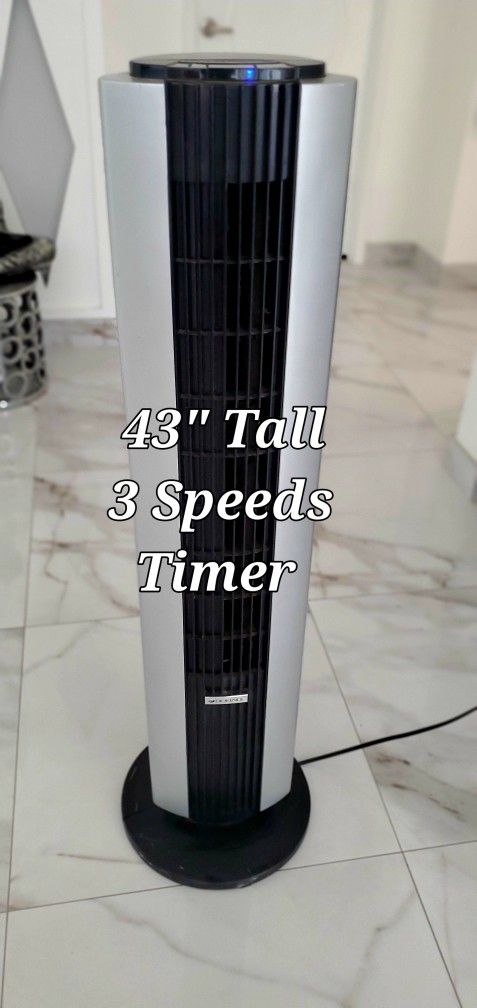 Tower Fan w/ Remote 3 Speeds , Timer