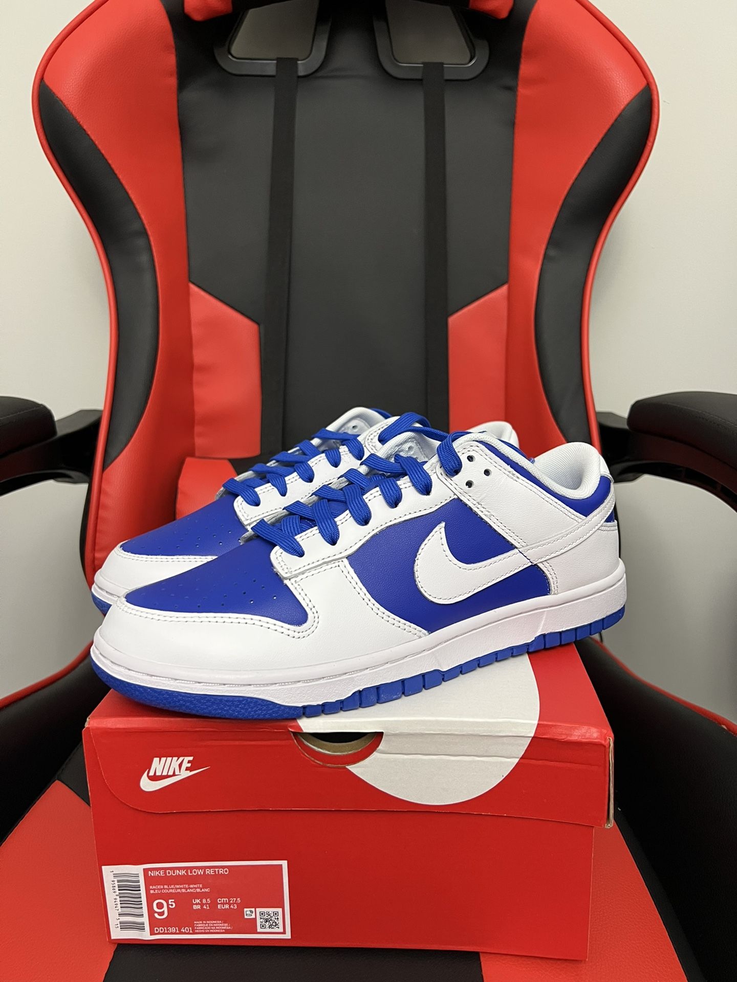 Nike Dunk Low Retro Racer Blue Size 9.5 Mens Brand New With