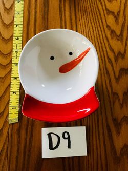 Christmas snowman candy dish