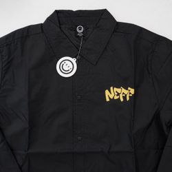 Neff Black Coach Jacket Large New w/ Tags Streetwear Windbreaker