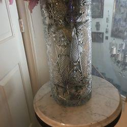 Tall Crystal Vase