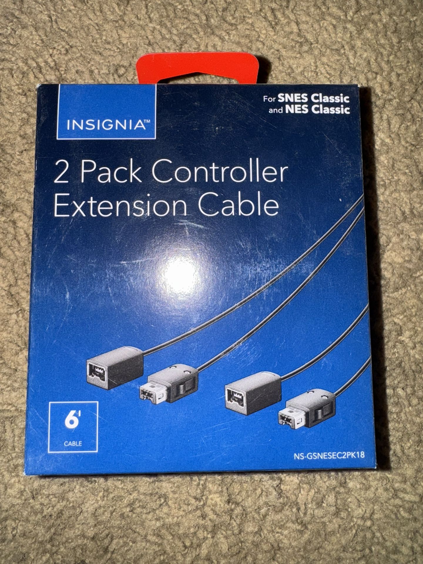 SNES And NES 2 Pack Extension Cable For Controller New In Box