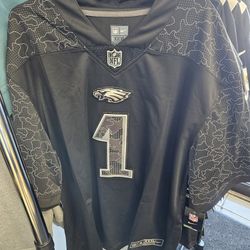 Philadelphia Eagles Hurts Black Camouflage Jersey