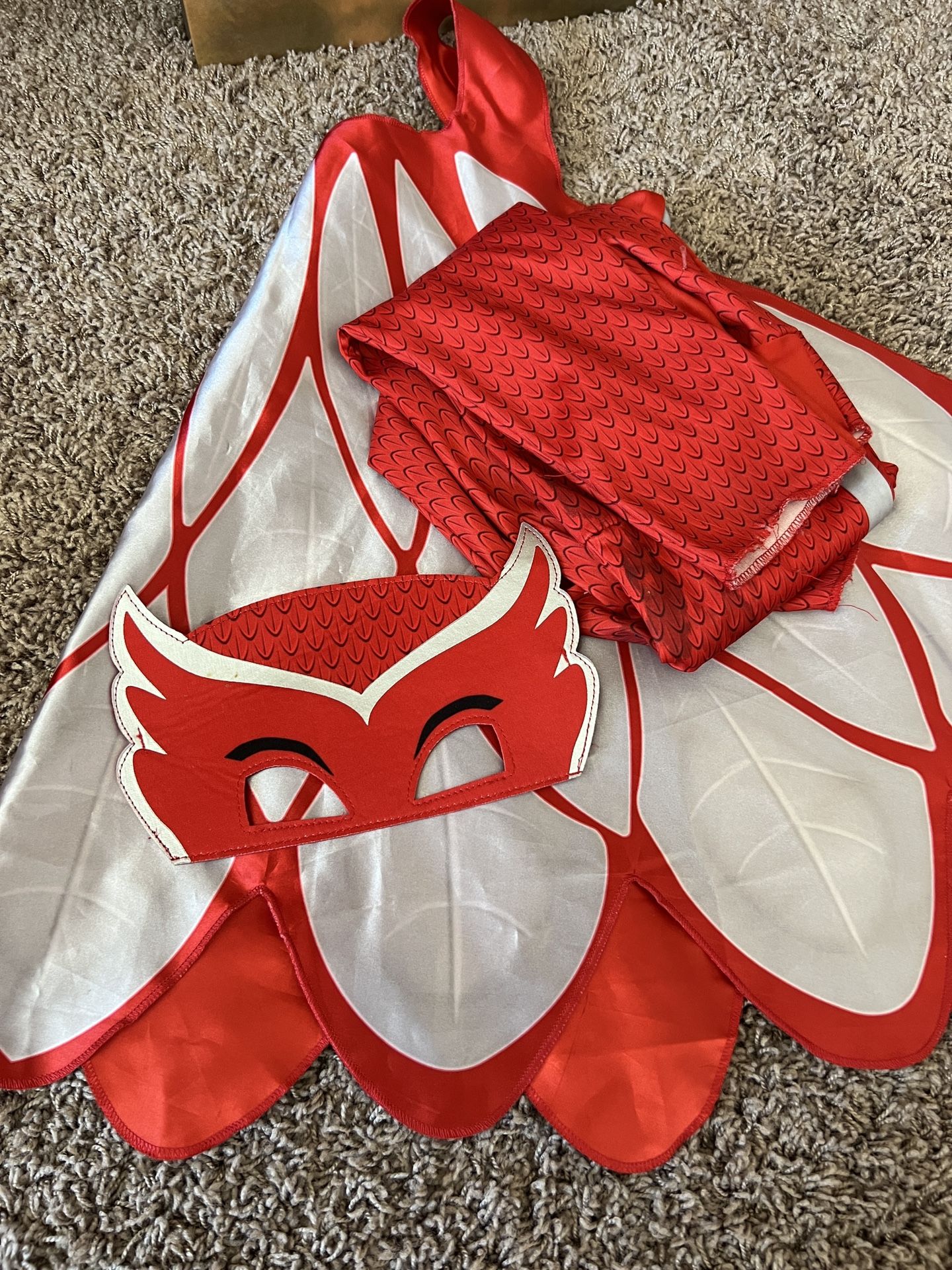 pj mask halloween costume fits 4-6 year old.