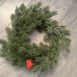 22” Soft Touch Pine Faux Wreath 