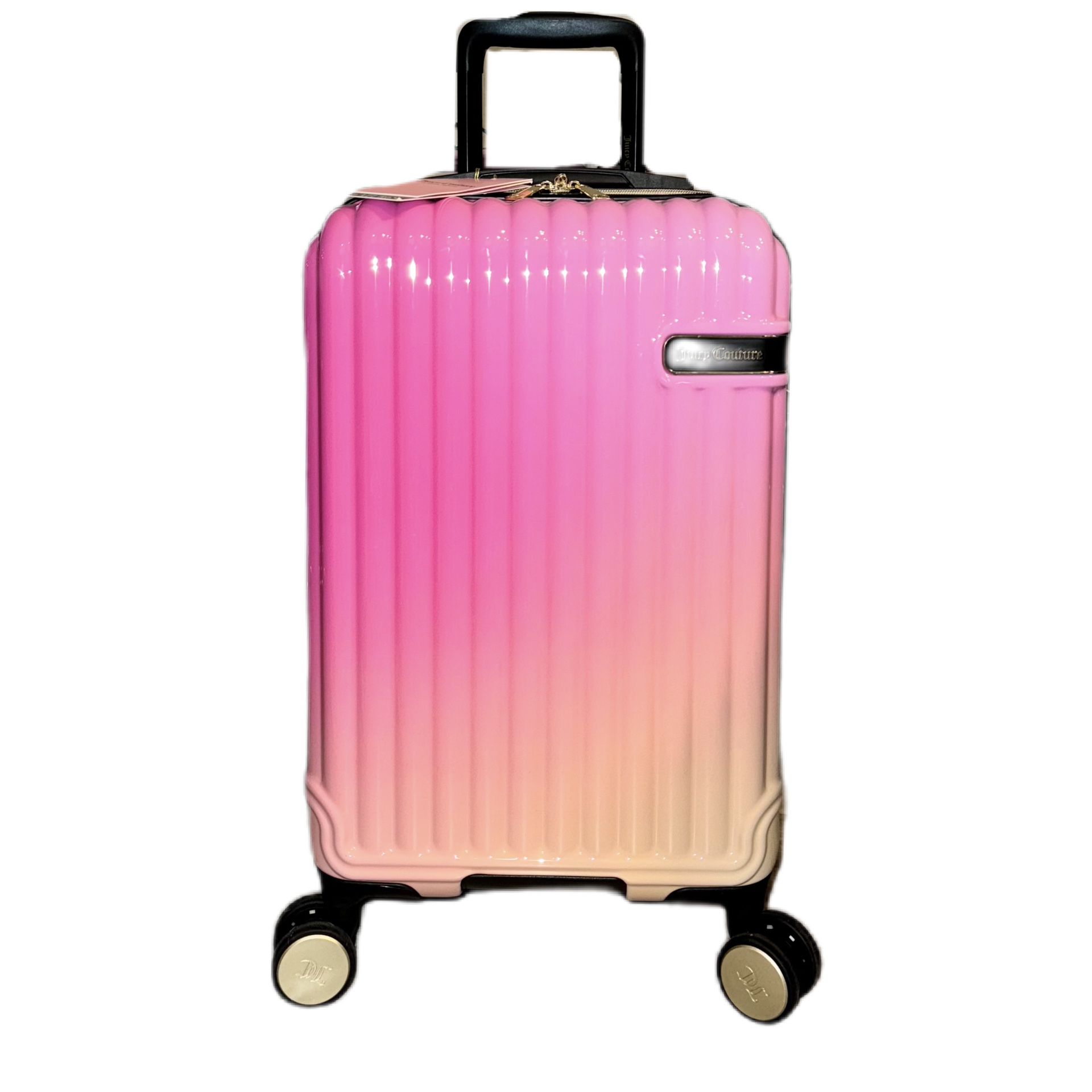 Juicy Couture Pink Ombre 21” Carry On Luggage Hard Side Spinner Suitcase Travel