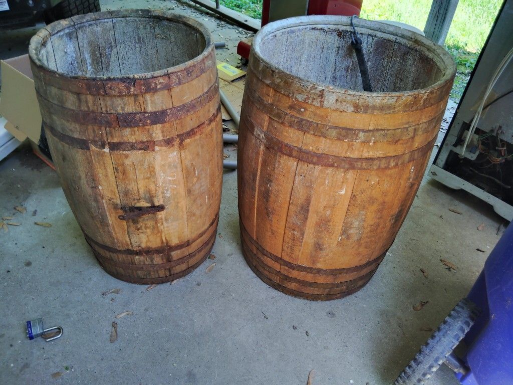 Antique Wooden Barrels 