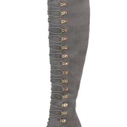 New Journee Collection Trill Thigh-High Boots ~ Gray ~ Size 5.5 