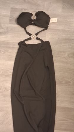 Brand New NWT Black Cut-Out Maxi Dress / Swim Cover-Up (Made in Italy)
