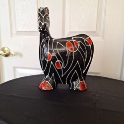 Ceramic Horse Art Collectible Original  11"x8" Excellent Condition 