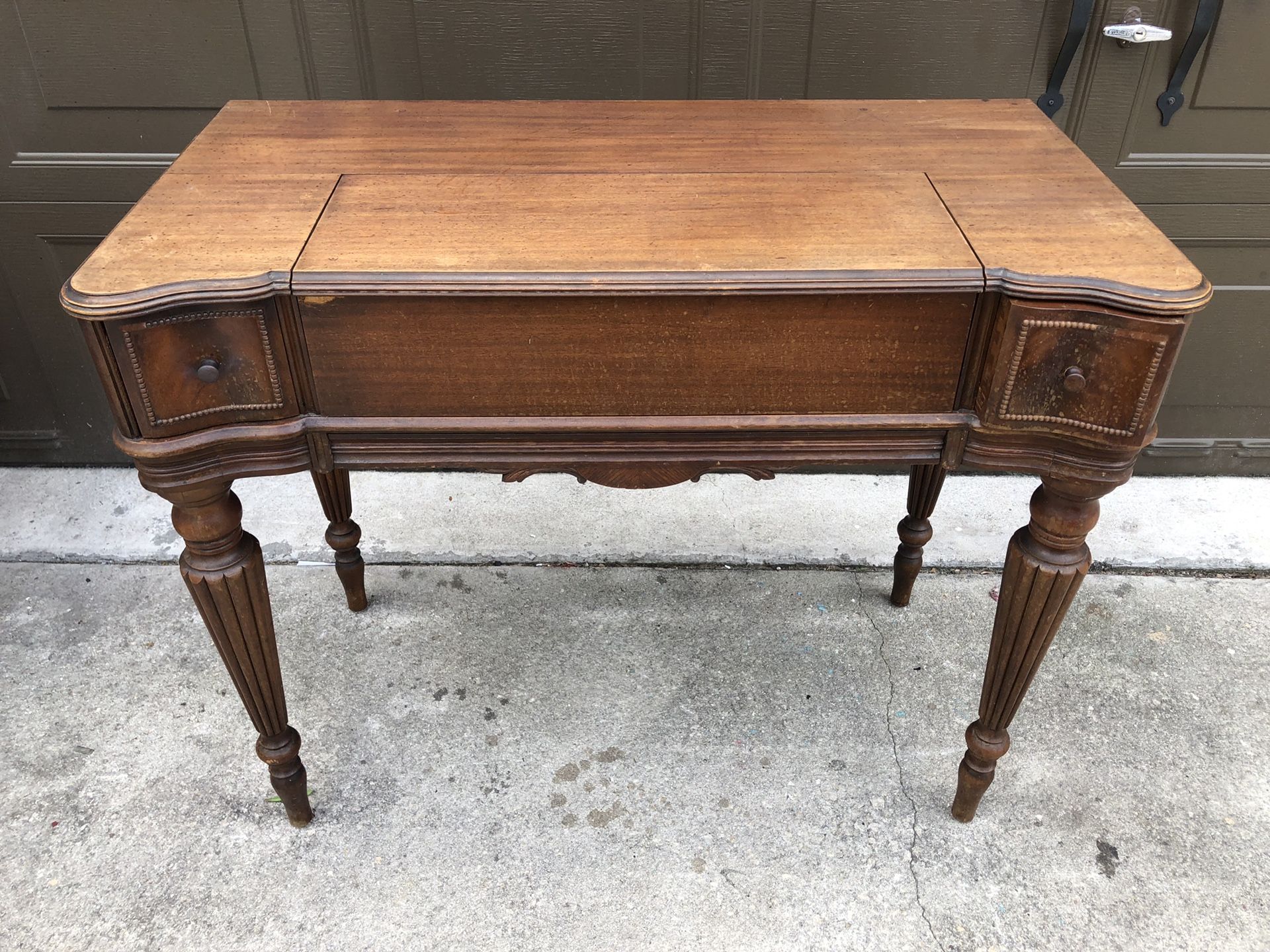 Antique vintage Hekman wood secretary writing desk