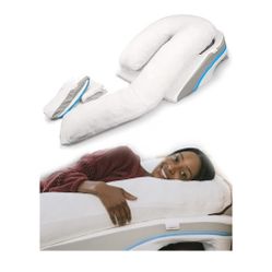 Body Pillow, Inclined Sleep Position with Arm Pocket, Large for 5'10" and Above