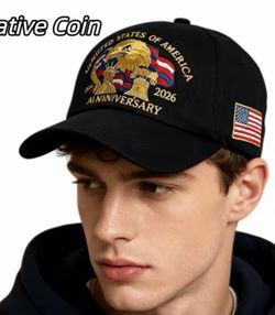 New USA 2026 Anniversary Embroidered Baseball Cap
