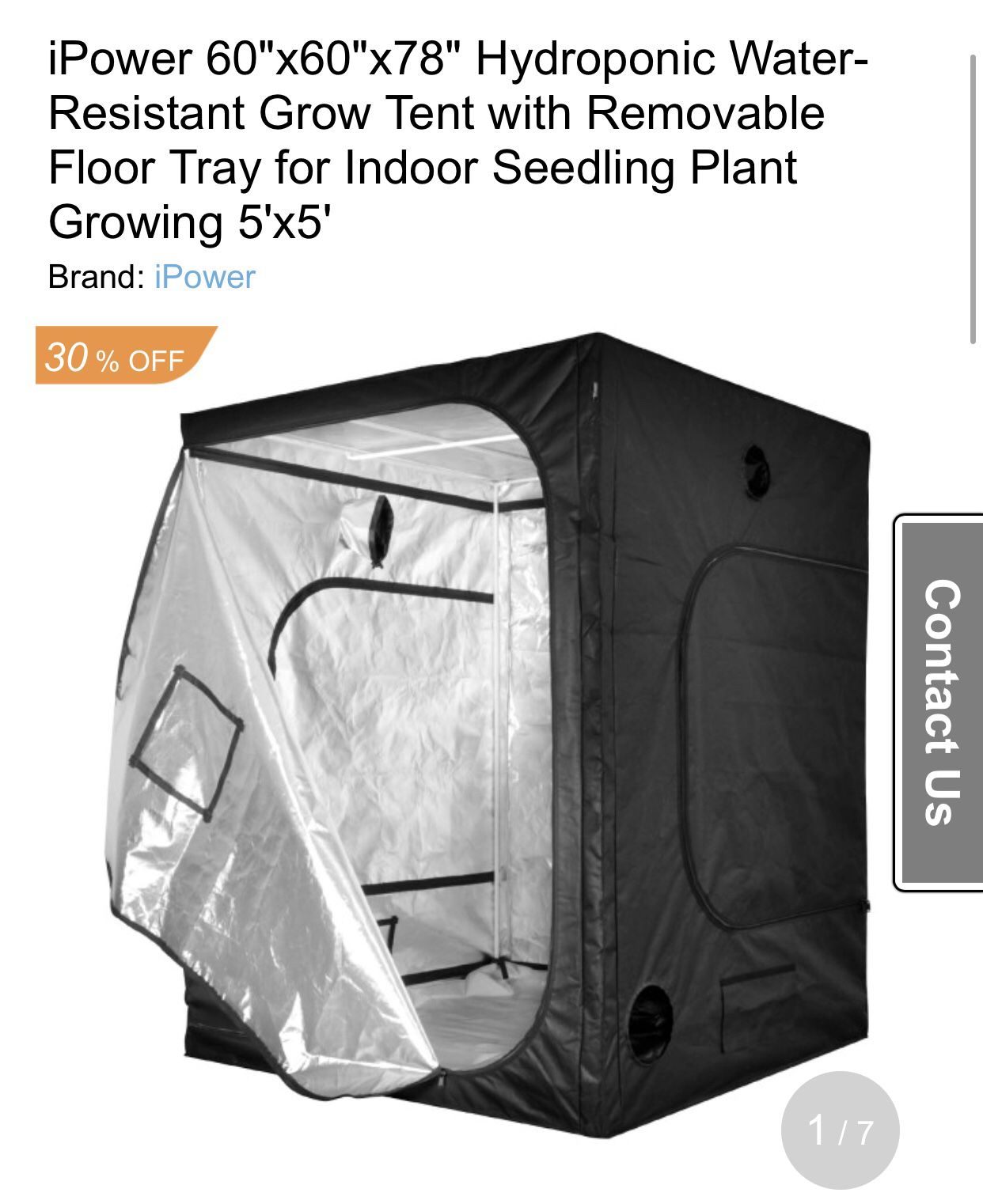 Hydroponic grow tent