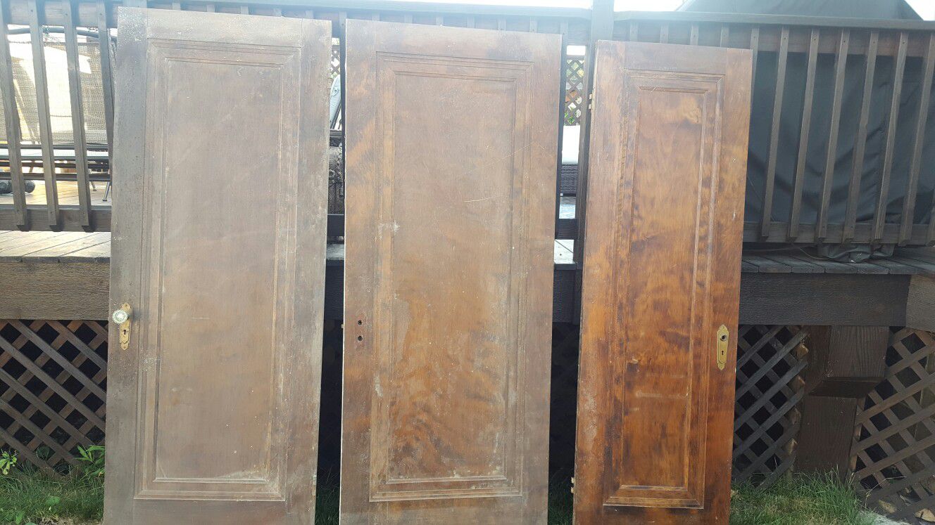 Antique solid wood doors $35 each