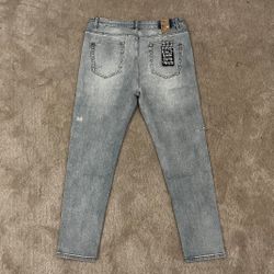 Light Wash Ksubi Jeans Skinny Fit Size Large 