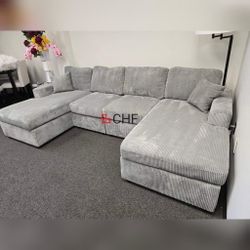 Corduroy Living Room Sectional Sofa  // New Year Sale 
