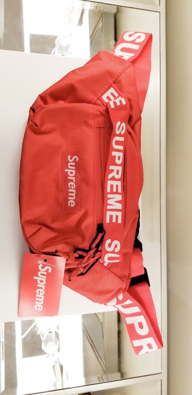 Brand New!! Supreme shoulder/ Waist Fanny Pack. Available In Red And Blue..