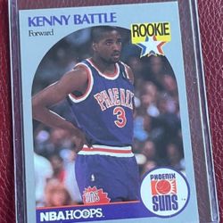 1990 NBAHoops Kenny Battle RC #233 Phoenix Suns