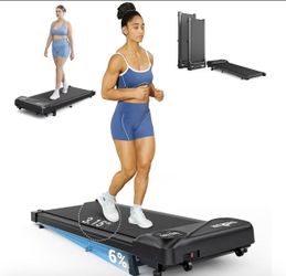 THERUN Walking Pad Treadmill Under Desk, Portable Mini Treadmill for Home/Office, Walking Pad Machine with 2.5HP and 265 lbs Weight Capacity Remote Co