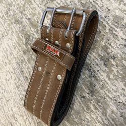 MRX Fitness Gear Leather deadlifting Belt 