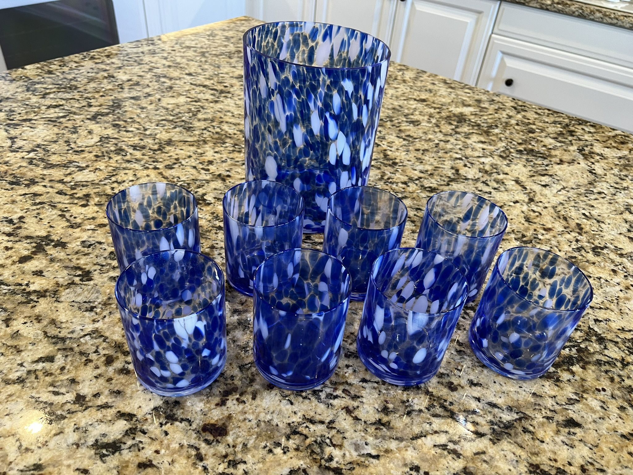 Williams Sonoma Pitcher and glasses