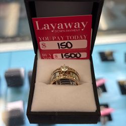 Ladies Wedding Set 14 Karat Gold