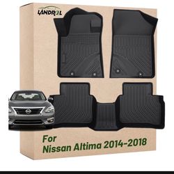 New Landrol Car Floor Mats Replacement for Nissan Altima 2014-2018 Durable Odorless Front Rear Heavy Duty TPE Carpet All Weather Liners Full Set Non-S