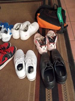 Various Nike Air Jordans shoes, puma shoes, dress shoes