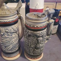Pair 80s Avon Steins
