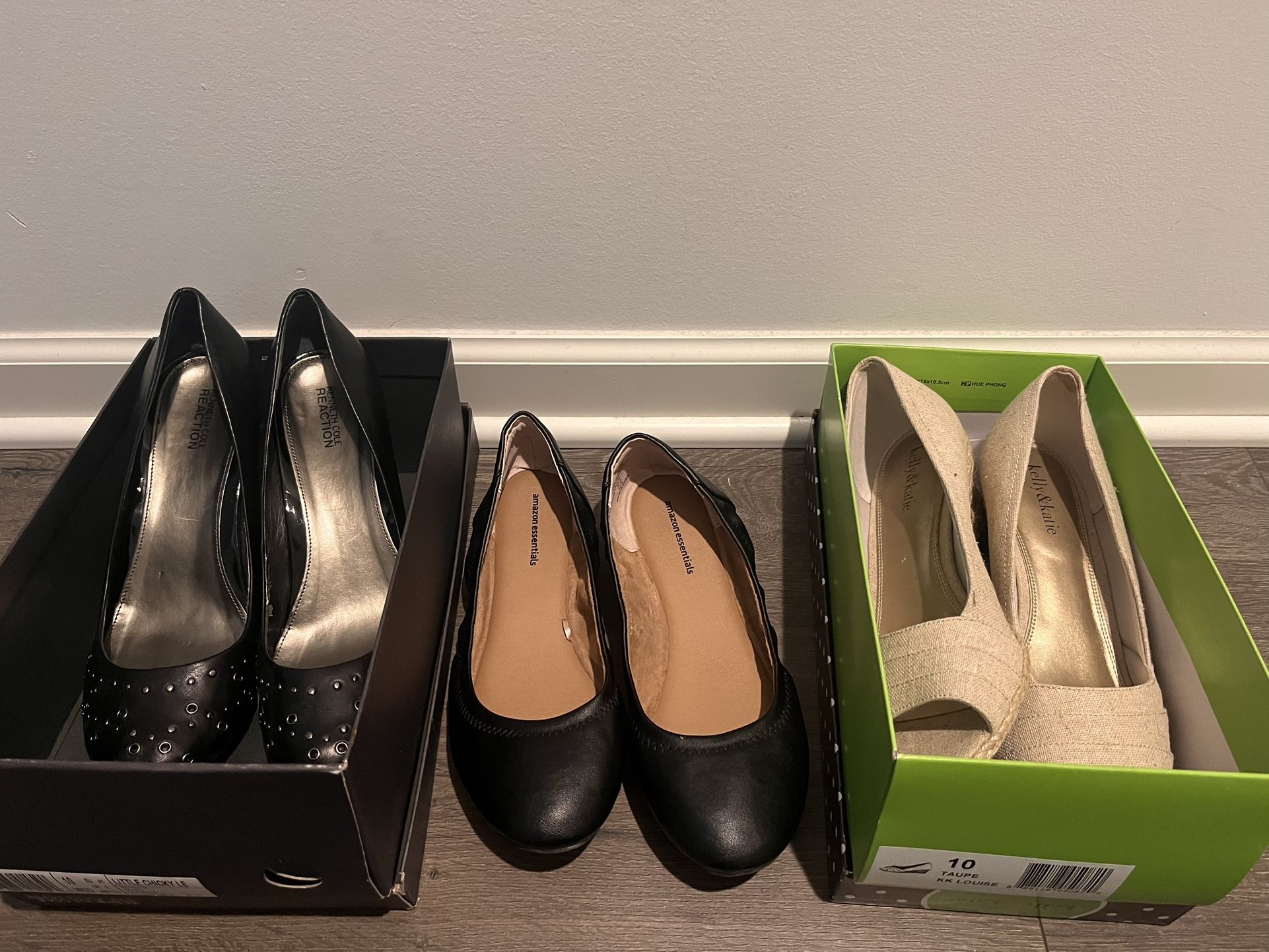 Flats, Heels, Wedge- W Size 10