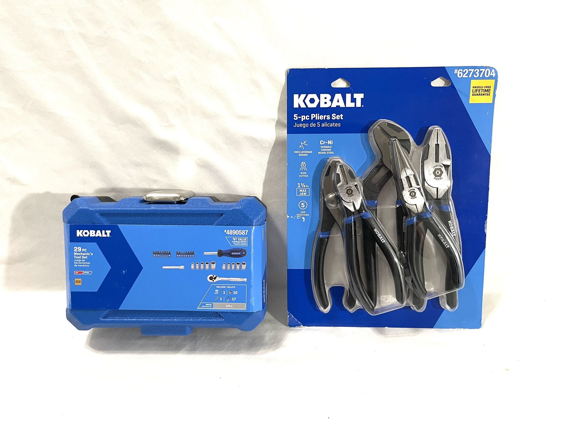 Brand New KoBalt 29 Piece Mechanics Set & KoBalt 5 Piece Tool Set,