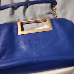 Royal Blue Leather Purse 