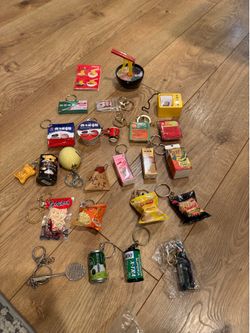 Fun miniature food & snack keychains collection