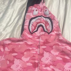 Pink Bape Zip Up