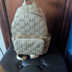 MK Leather Small Backpack