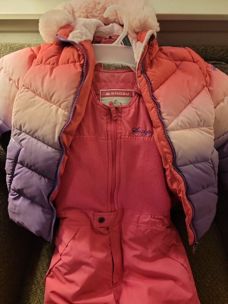 Snozu Size 6 Winter Snowsuit Jacket And Bibs