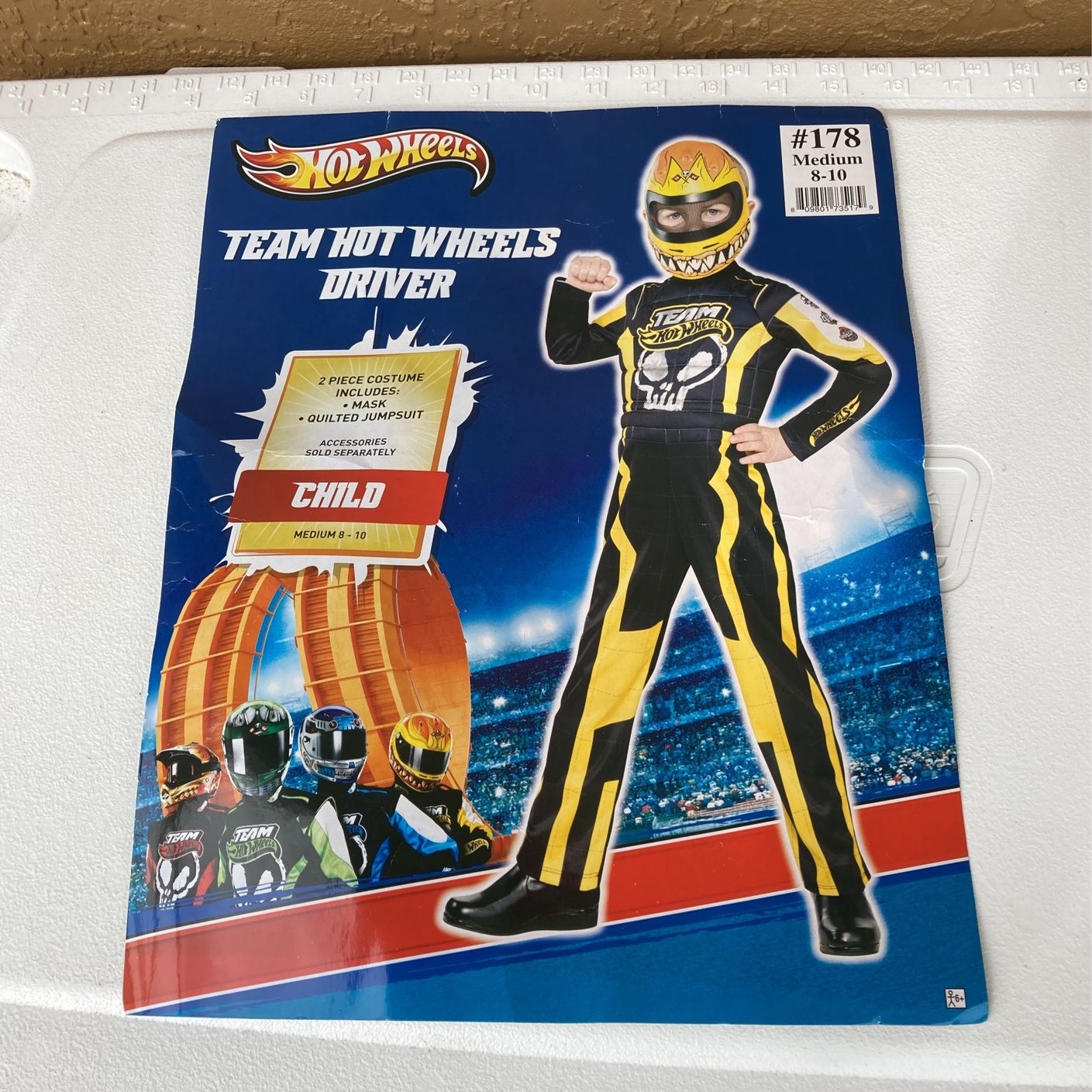 2024 Halloween Costume Team Hot Wheels Race Car Driver Boys Size Medium 8-10