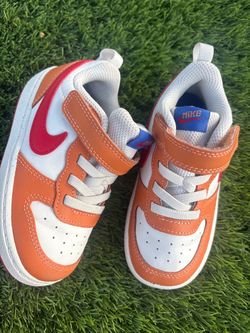 Nike Kids Low-Top Sneakers Orange White size 8c
