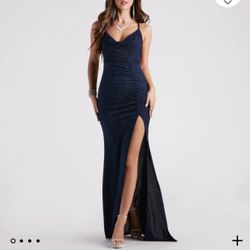 Navy Blue Mermaid Dress