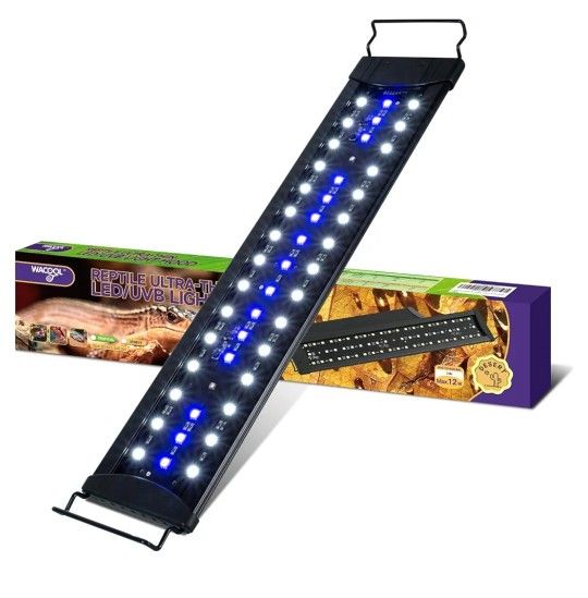 Dimming LED UVB Reptile Light, 24“ LED Reptile Light Bar with Brightness Adjustment & 3 Light Modes