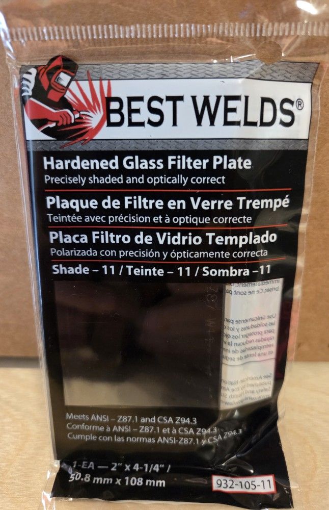 Best Welds Hardened Glass Filter Plate, Shade 11, 10 Pack
