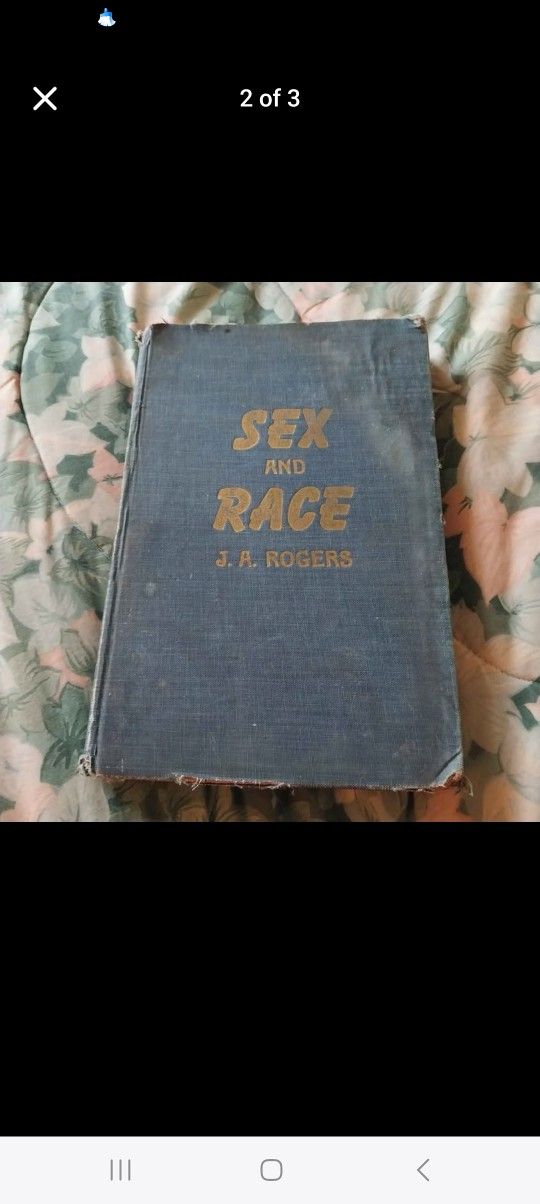 RARE ORIGINAL J.A.ROGER'S SEX & RACE BLACK AMERICAN STUDIES BOOK FOR SALE $300