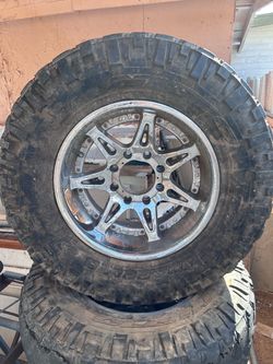 Mud Terrain Tires on Chrome Wheels