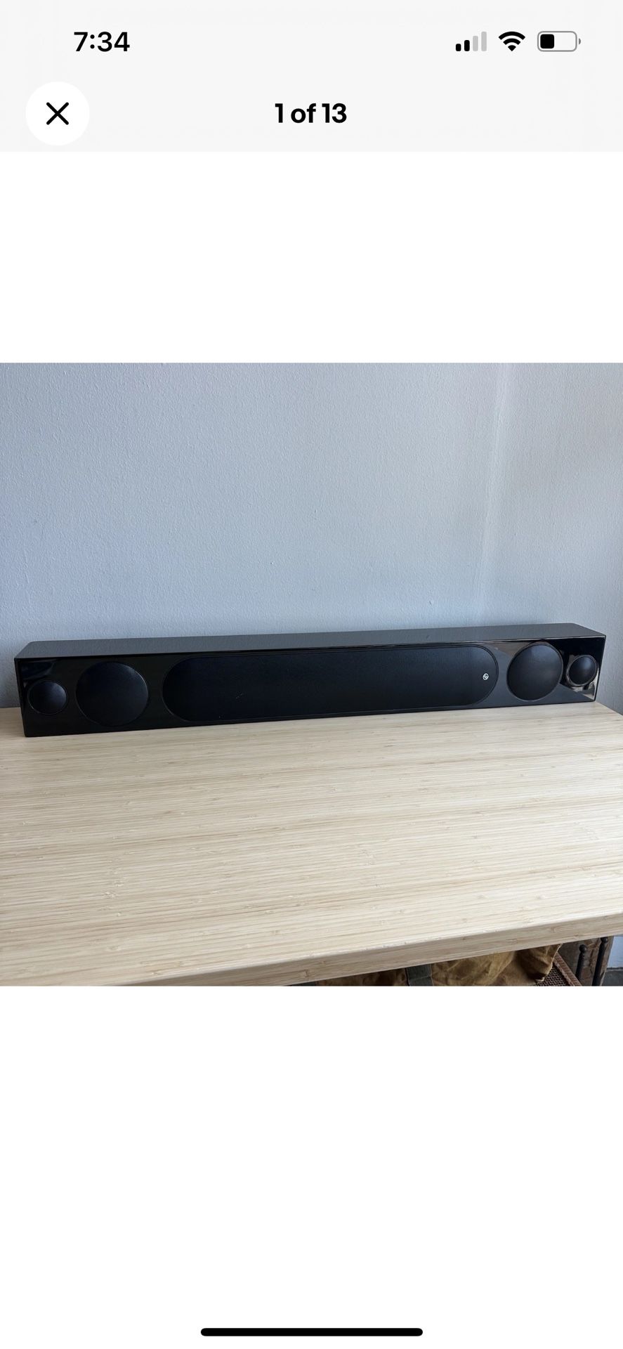 Monitor Audio Radius One HD Black 3-Channel Passive Soundbar