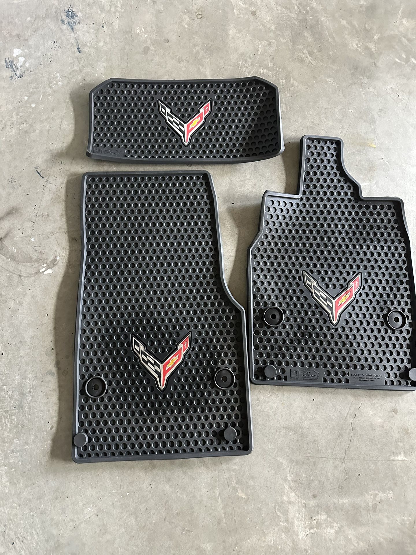 Rubber Corvette C8 Floor Mats And Trunk Mats